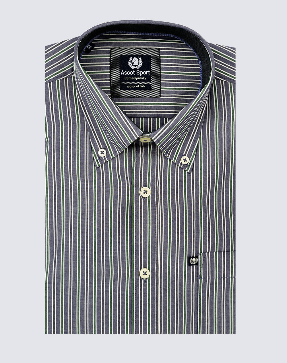 Ascott Shirt Men Clothes Shirts Navyblue Cotton 15873204 18 Male Shirts Blue