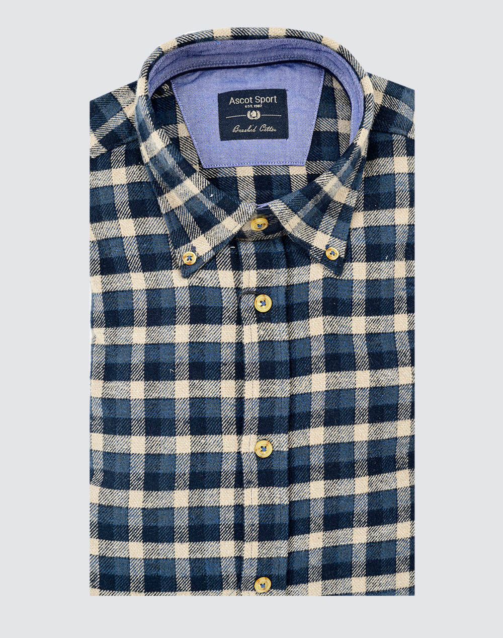 Ascott Shirt Men Clothes Shirts Navyblue Cotton 15828205 01 Male Shirts Blue