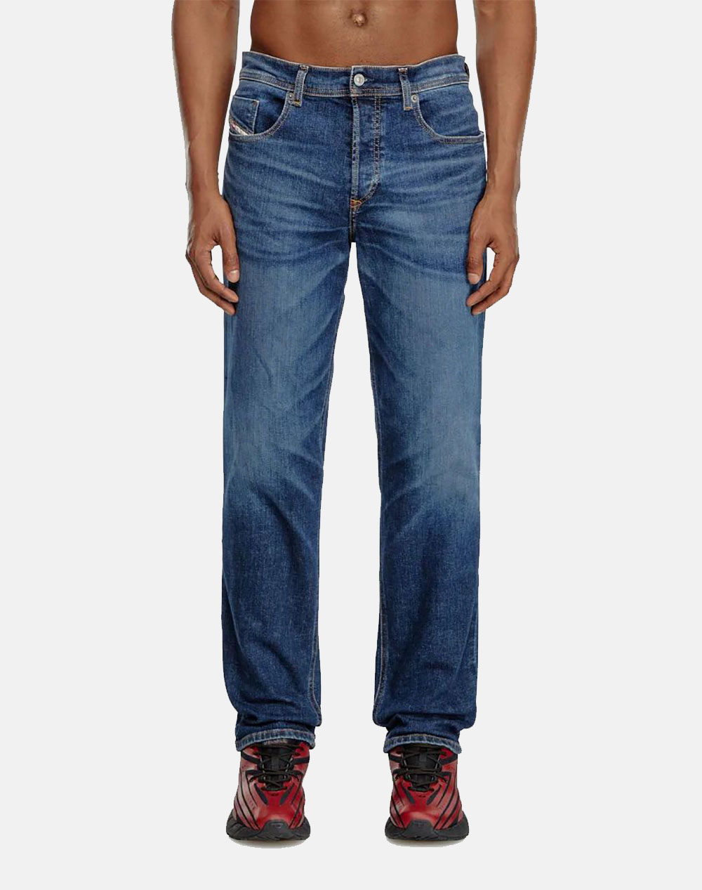 Diesel 2023 D Finitive L.32 Trousers Men Clothes Trousers Jeans Denimblue Cotton,Elastic A1022909J47 01 Male Jeans Blue