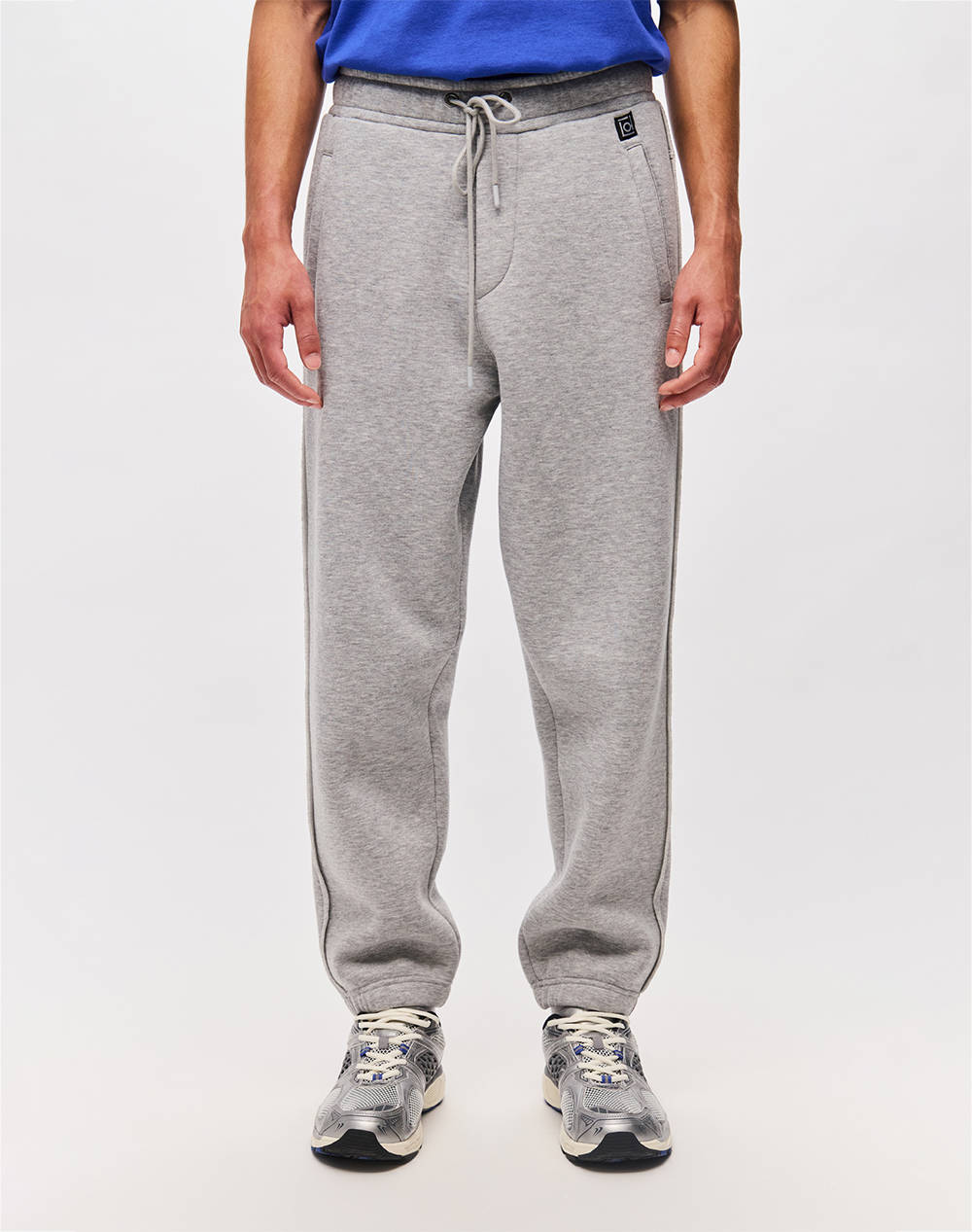 Dirty Laundry Loose Sweatpants With Raw Edge Detail Men Clothes Trousers Sweat Pants Lightgray Cotton,Synthetic Dlmsp000100 Grey Melange Male Sweat