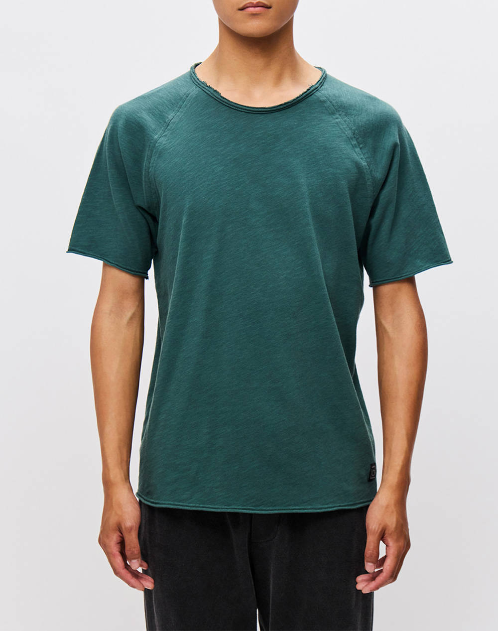 Dirty Laundry The Raglan Slub T Shirt Men Clothes T Shirts & Sweatshirts T Shirts Darkgreen Cotton Dlmt000598 Forest Male T-Shirts Green