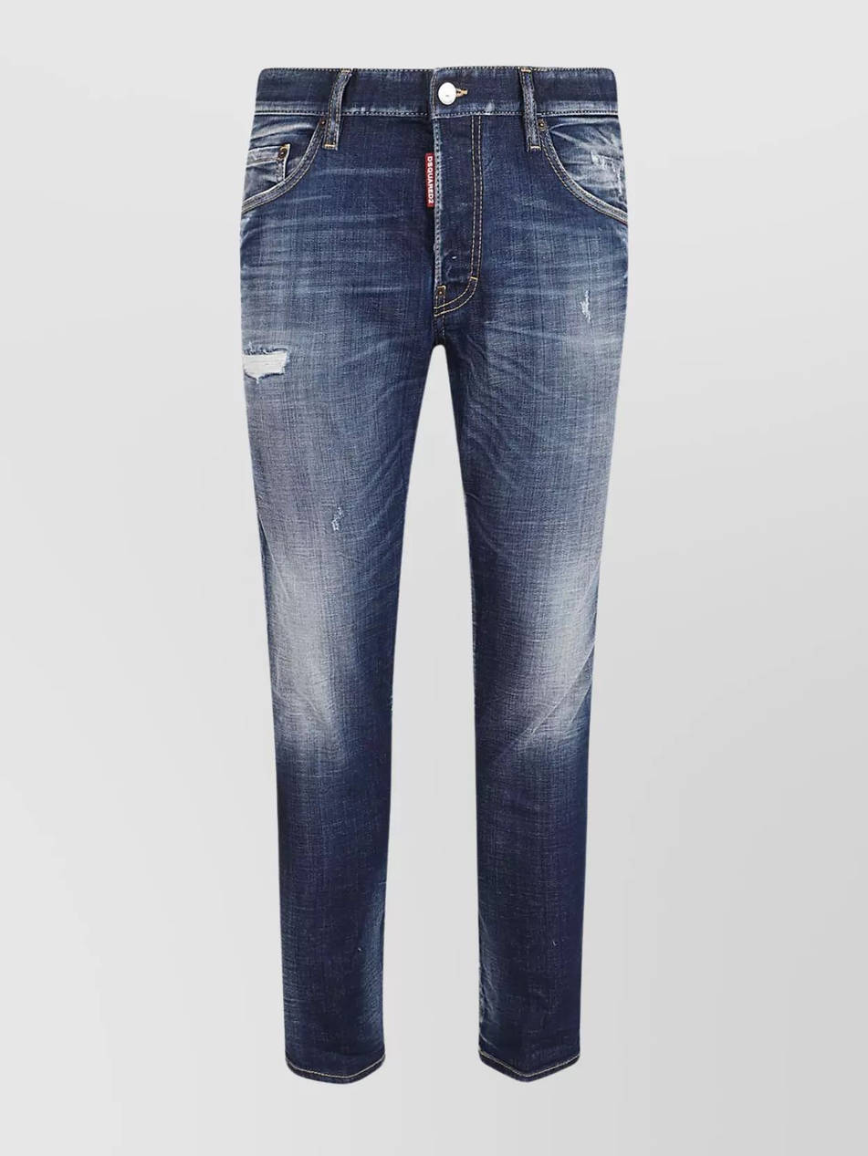 Dsquared2 Pants 5 Pocket Men Clothes Trousers Jeans Denimblue Cotton,Elastic S74Lb1574S30342 470 Male Jeans Blue