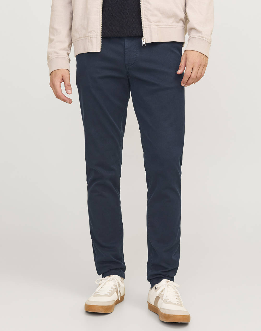 Jack&Jones Jpstmarco Arthur Chino Sn Men Clothes Trousers Chinos Midnightblue Cotton,Elastic 12260904 Night Sky Male Chinos Blue