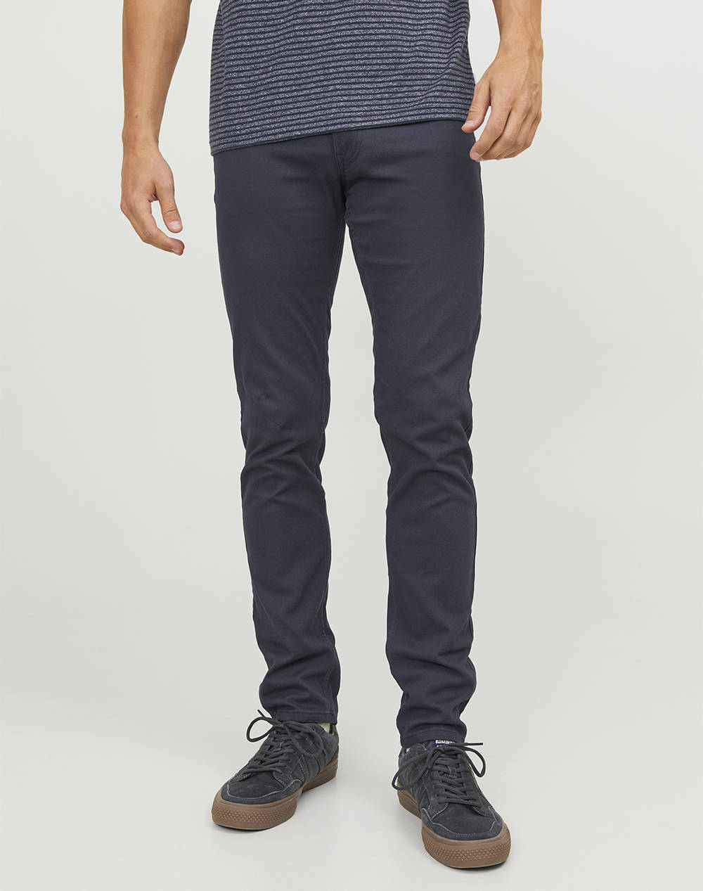 Jack&Jones Jrebgeorge Slim Fivers Men Clothes Trousers Jeans Navyblue Cotton,Elastic 12262652 Navy Blazer Male Jeans Blue