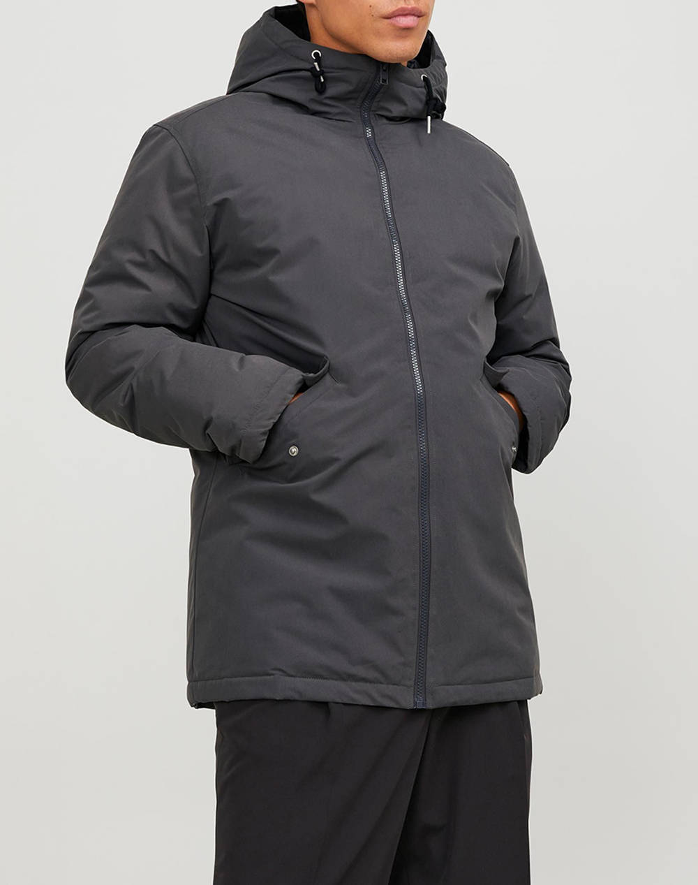 Jack&Jones Jjloop Parka Jacket Men Clothes Outerwear Jackets Darkslategrey Synthetic 12236010 Asphalt Male Jackets