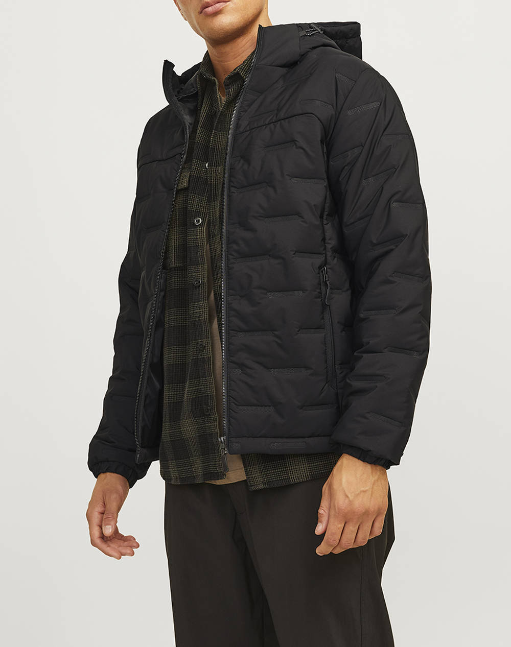 Jack&Jones Jcosonic Light Jacket Sn Men Clothes Outerwear Jackets Black Synthetic 12260478 Black Male Jackets Black
