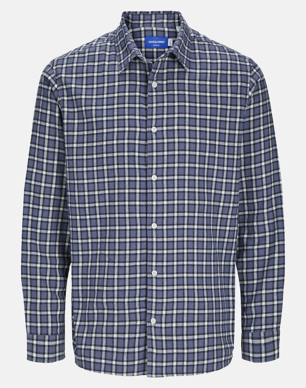 Jack&Jones Jorjoshua Flannel Check Shirt Ls Ln Men Clothes Shirts Blue Cotton 12260776 Nightshadow Blue Male Shirts Blue