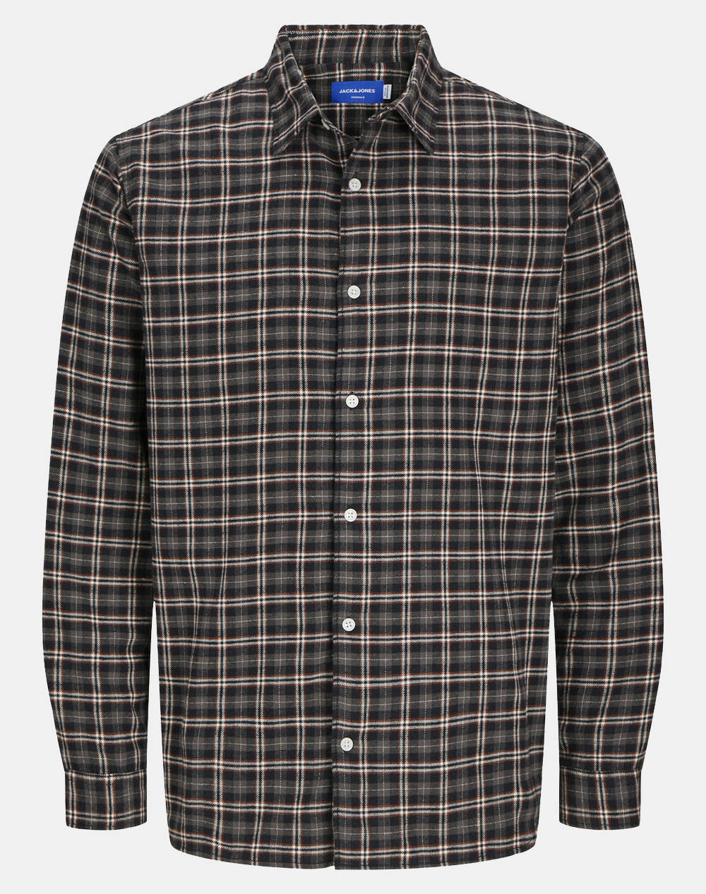 Jack&Jones Jorjoshua Flannel Check Shirt Ls Ln Men Clothes Shirts Mixed Cotton 12260776 Pavement Male Shirts