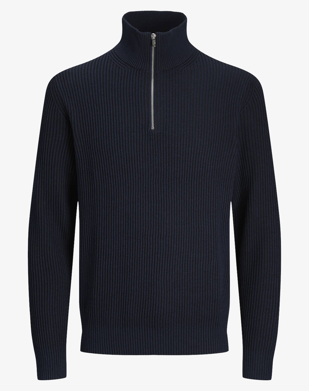 Jack&Jones Jprblaliam Knit Half Zip Bf Ln Men Clothes T Shirts & Sweatshirts Knits Navyblue Cotton,Synthetic 12266502 Naval Academy Male Knits Blue