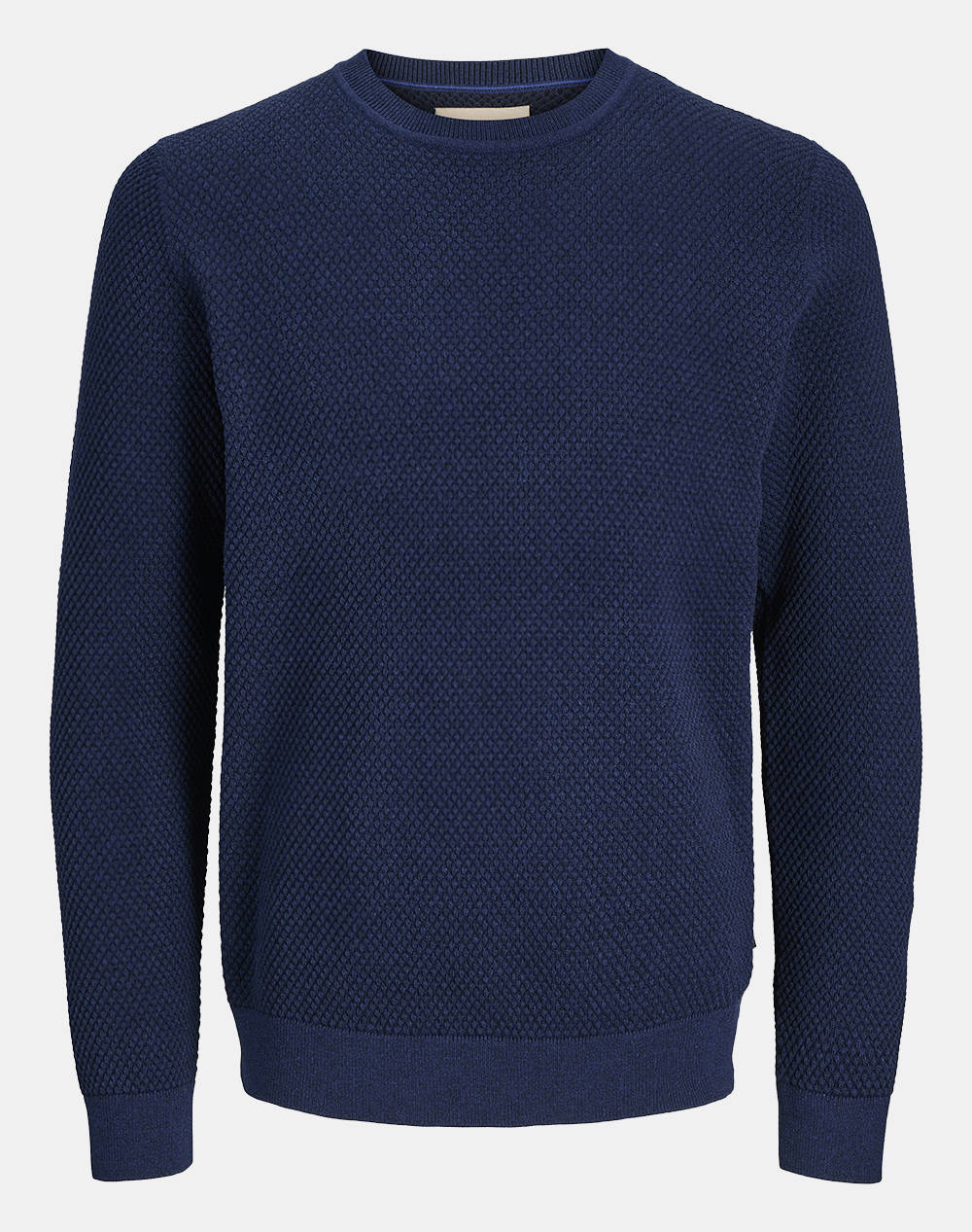 Jack&Jones Jprblunoah Knit Crew Neck Bf Ln Men Clothes T Shirts & Sweatshirts Knits Navyblue Cotton,Synthetic 12265328 Night Sky Male Knits Blue