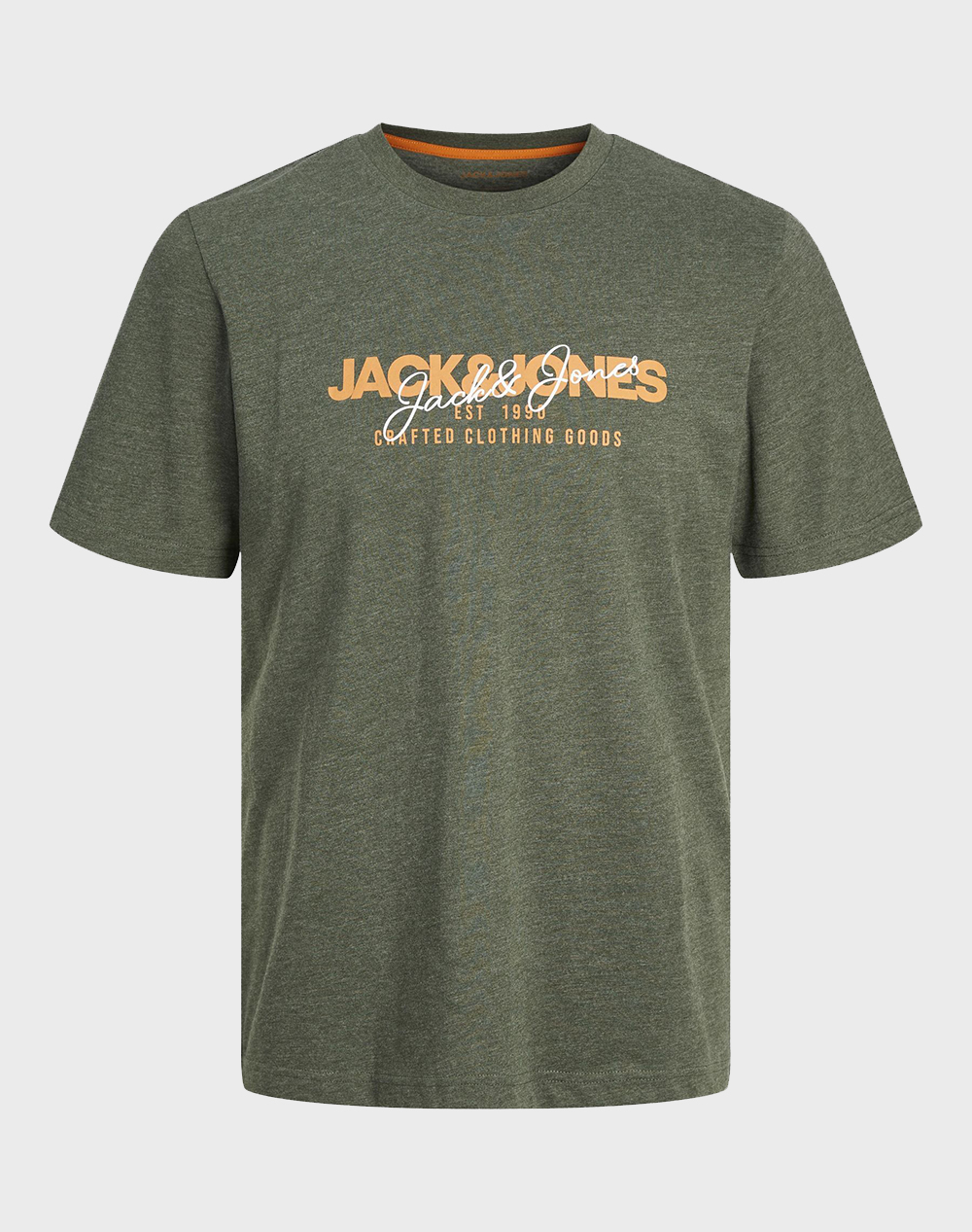 Jack&Jones Jjalvis Tee Ss Crew Neck Men Clothes T Shirts & Sweatshirts T Shirts Khaki Cotton 12256803 Kombu Greenmélange Male T-Shirts Khaki