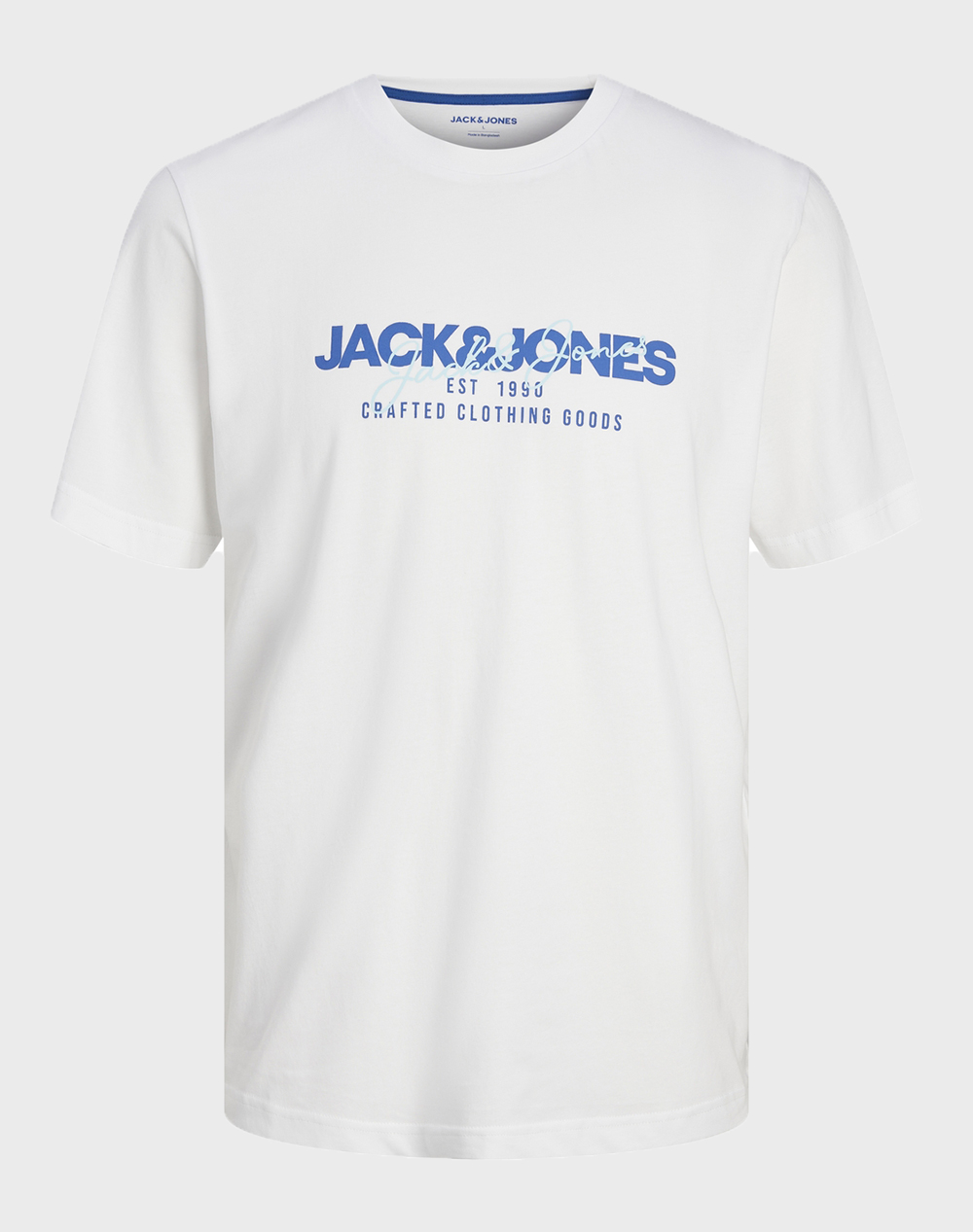 Jack&Jones Jjalvis Tee Ss Crew Neck Men Clothes T Shirts & Sweatshirts T Shirts White Cotton 12256803 White Male T-Shirts