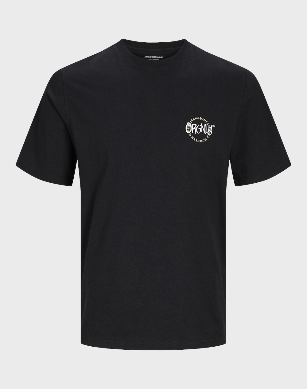Jack&Jones Jorbushwick Circle Tee Ss Crew Neck Men Clothes T Shirts & Sweatshirts T Shirts Black Cotton 12262651 Black Male T-Shirts Black
