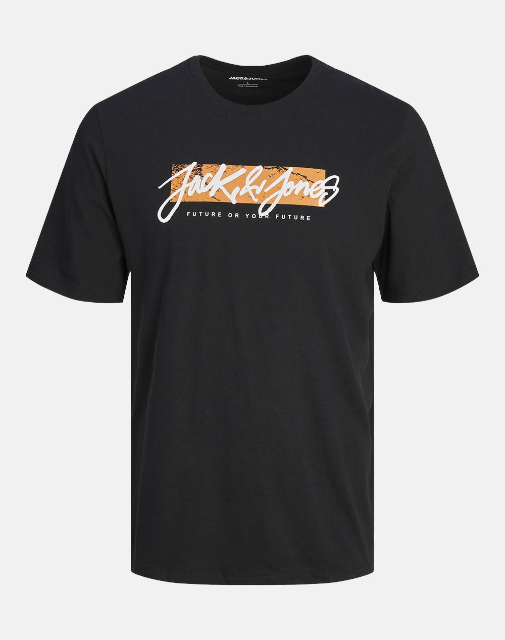 Jack&Jones Jjtiley Tee Ss Crew Neck Ln Men Clothes T Shirts & Sweatshirts T Shirts Black Cotton 12256774 Black Male T-Shirts Black