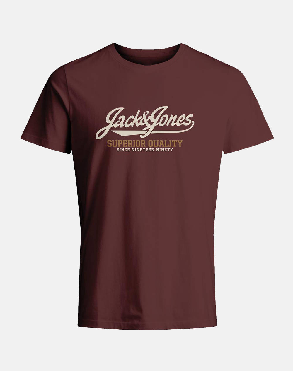 Jack&Jones Jprbluhudson Ss Tee Crew Neck Fst Men Clothes T Shirts & Sweatshirts T Shirts Bordeux Cotton 12265185 Port Male T-Shirts