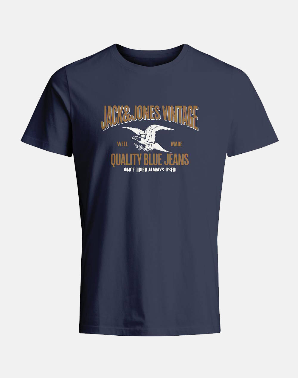 Jack&Jones Jprbluhudson Ss Tee Crew Neck Fst Men Clothes T Shirts & Sweatshirts T Shirts Darkblue Cotton 12265185 Sargasso Sea Male T-Shirts Blue