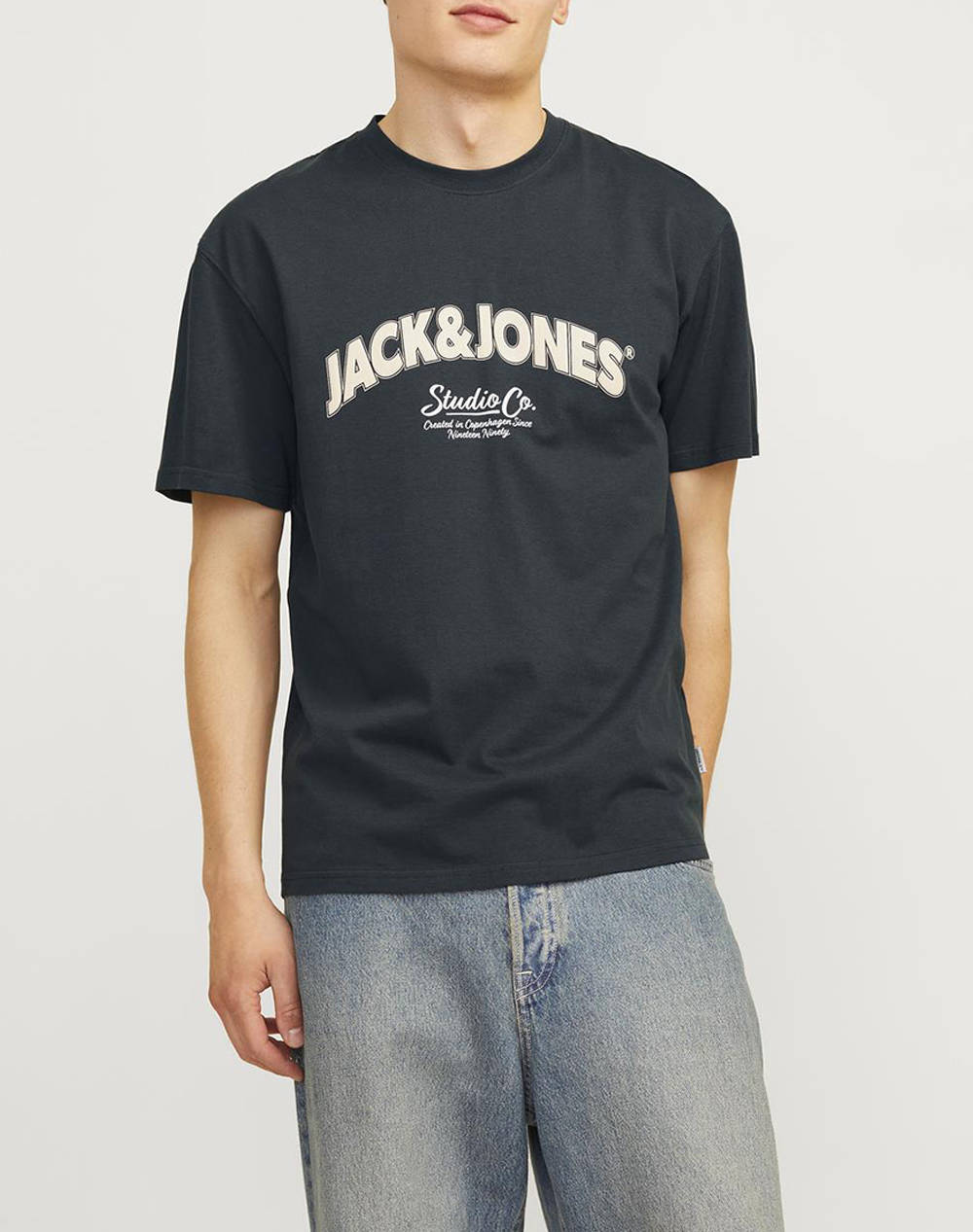 Jack&Jones Jorbronx Arch Big Tee Ss Crew Neck Ln Men Clothes T Shirts & Sweatshirts T Shirts Darkslategrey Cotton 12262348 Forest River Male T-Shirts