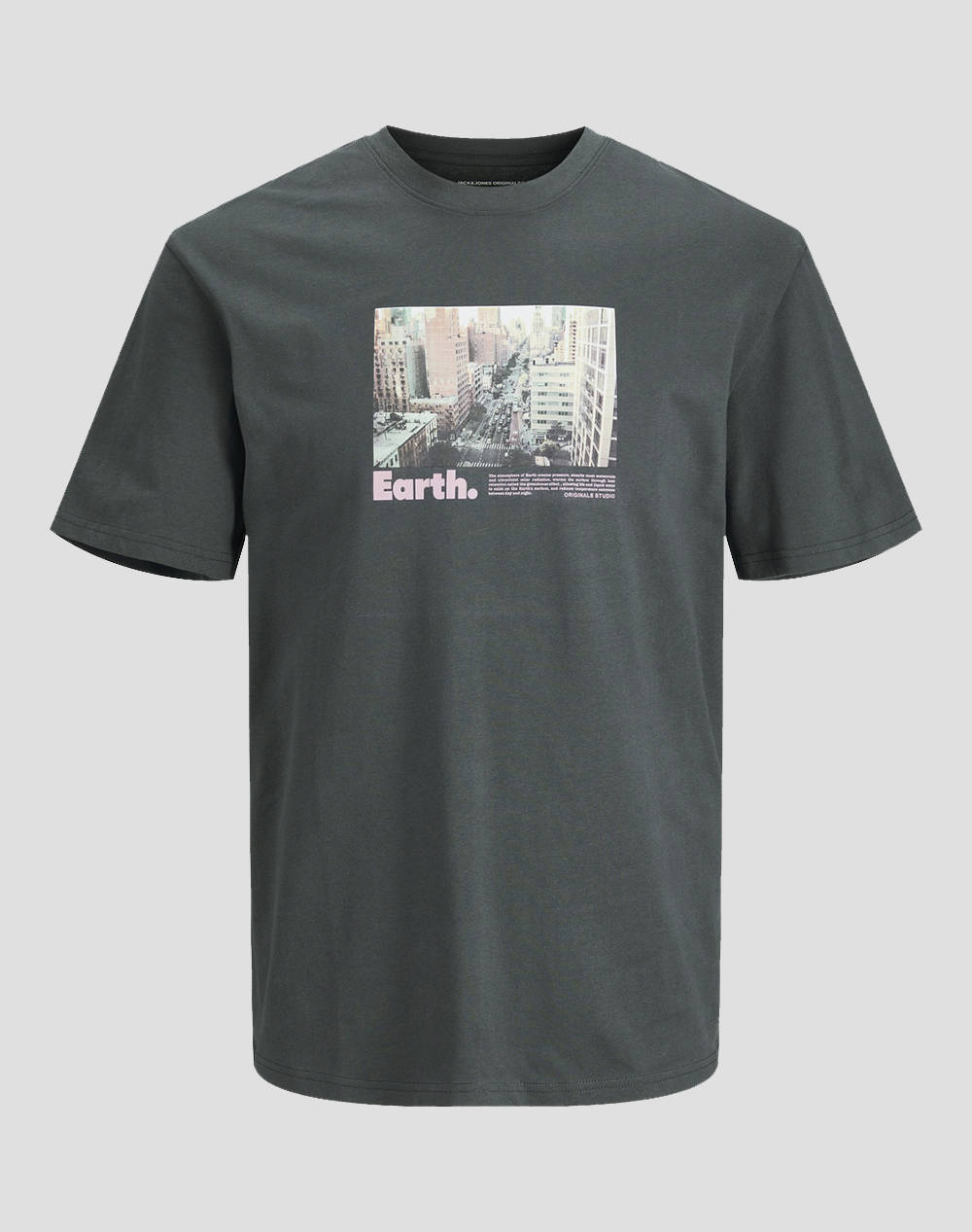Jack&Jones Jorbronx Photo Tee Ss Crew Neck Men Clothes T Shirts & Sweatshirts T Shirts Mixed Cotton 12262350 Forest River Male T-Shirts