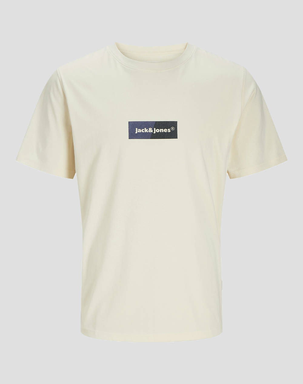 Jack&Jones Jorbronx Rectangle Tee Ss Crew Neck Men Clothes T Shirts & Sweatshirts T Shirts Cream Cotton 12262563 Buttercream Male T-Shirts