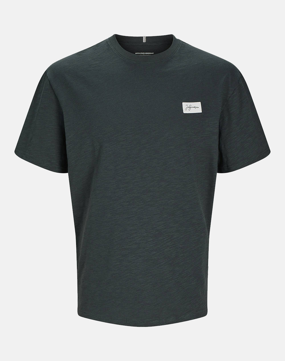 Jack&Jones Jorportland Badge Tee Ss Crew Neck Men Clothes T Shirts & Sweatshirts T Shirts Darkgreen Cotton 12262425 Forest River Male T-Shirts Green