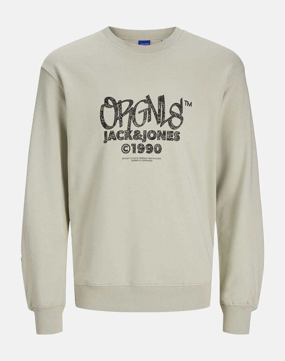 Jack&Jones Jorbushwick Box Sweat Crew Neck Men Clothes T Shirts & Sweatshirts Sweatshirts Lightgray Cotton,Synthetic 12262850 Mineral Gray Male