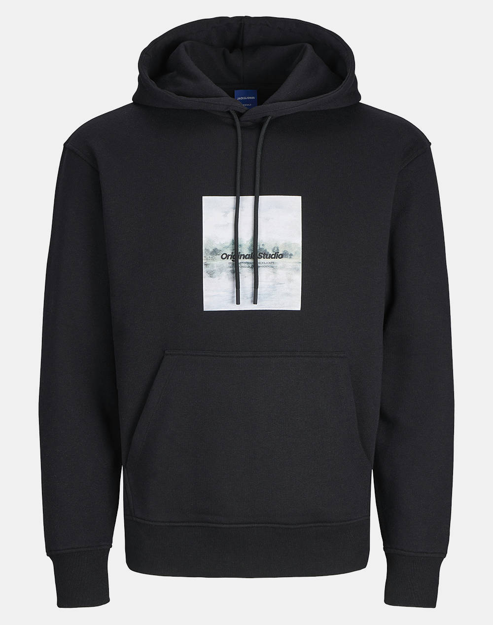 Jack&Jones Jorvesterbro Newton Boxfront Sweat Bf Ln Men Clothes T Shirts & Sweatshirts Sweatshirts Black Cotton,Synthetic 12266801 Black Male