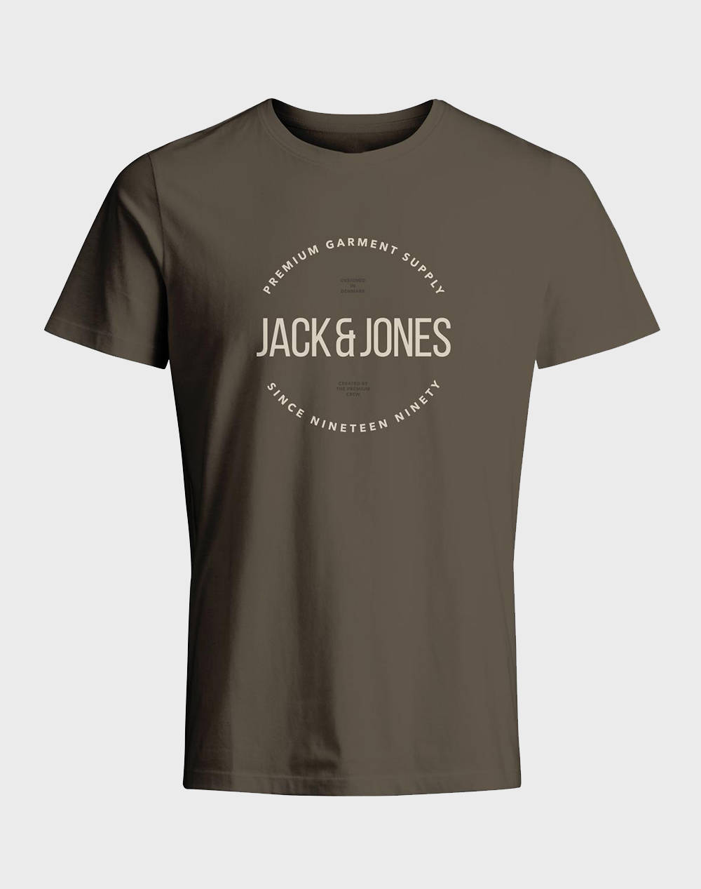 Jack&Jones Jprblaaston Ss Tee Crew Neck Fst Men Clothes T Shirts & Sweatshirts T Shirts Brown Cotton 12265183 Sea Turtle Male T-Shirts Brown
