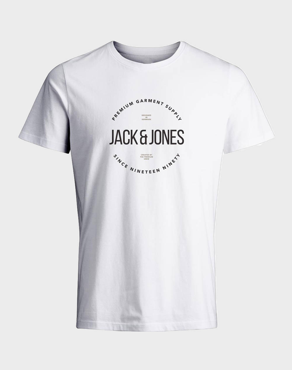 Jack&Jones Jprblaaston Ss Tee Crew Neck Fst Men Clothes T Shirts & Sweatshirts T Shirts White Cotton 12265183 Bright White Male T-Shirts