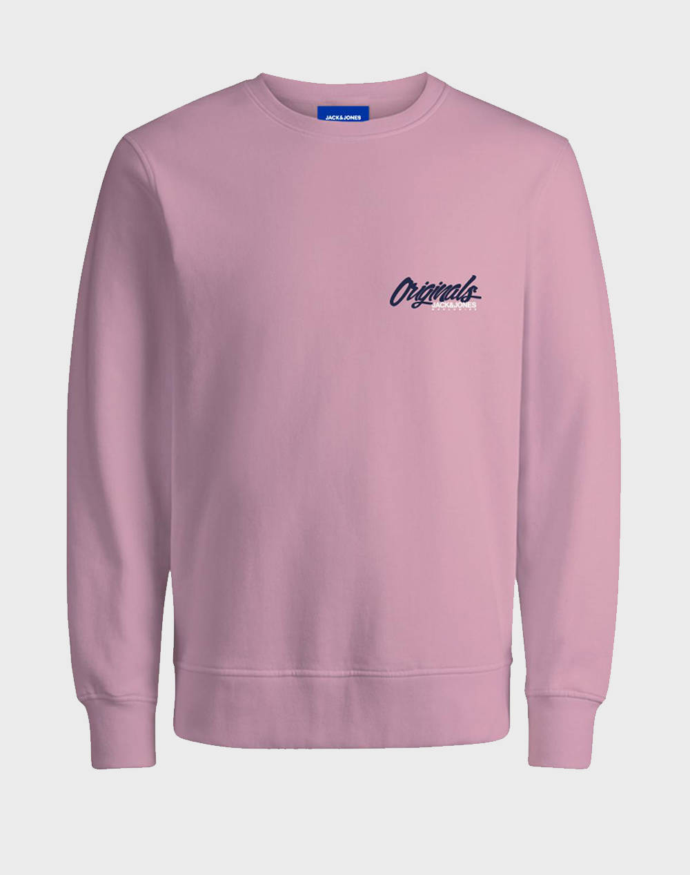 Jack&Jones Joreaton Sweat Crew Neck Fst Men Clothes T Shirts & Sweatshirts Sweatshirts Pink Cotton,Synthetic 12270010 Fairy Tale Male Sweatshirts