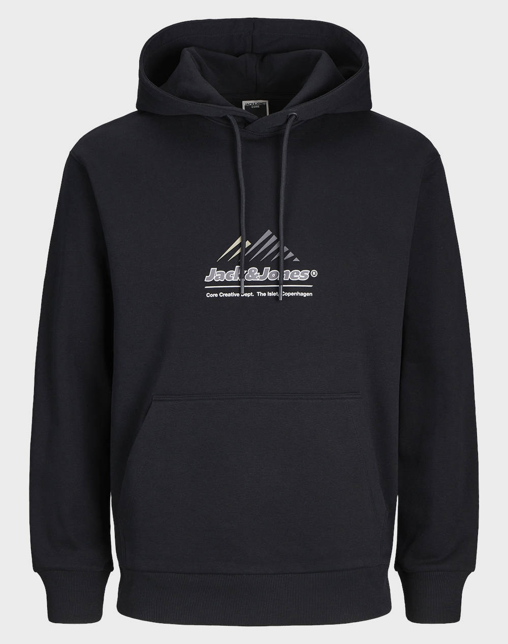 Jack&Jones Jcolima Logo Sweat Hood Bfln Men Clothes T Shirts & Sweatshirts Sweatshirts Black Cotton,Synthetic 12266908 Black Male Sweatshirts Black