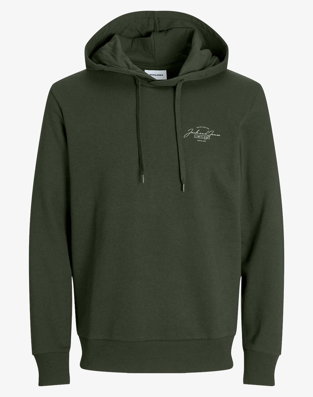 Jack&Jones Jjferris Sweat Hood Men Clothes T Shirts & Sweatshirts Sweatshirts Green Cotton,Synthetic 12256838 Kombu Green Male Sweatshirts Green
