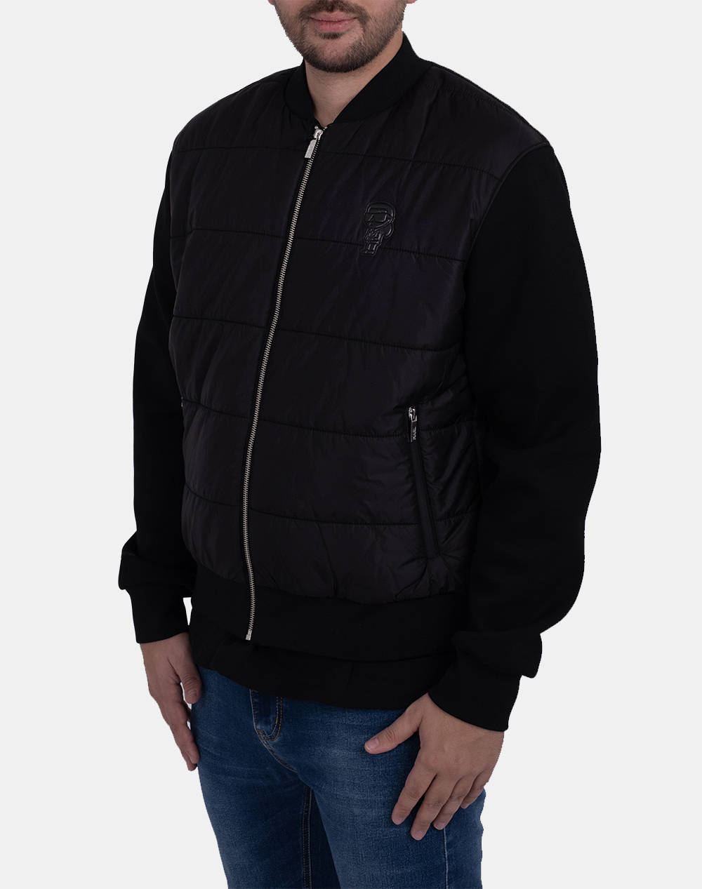 Karl Lagerfeld Bomb Men Clothes Outerwear Jackets Black Synthetic 505062 544561 990 Male Jackets Black