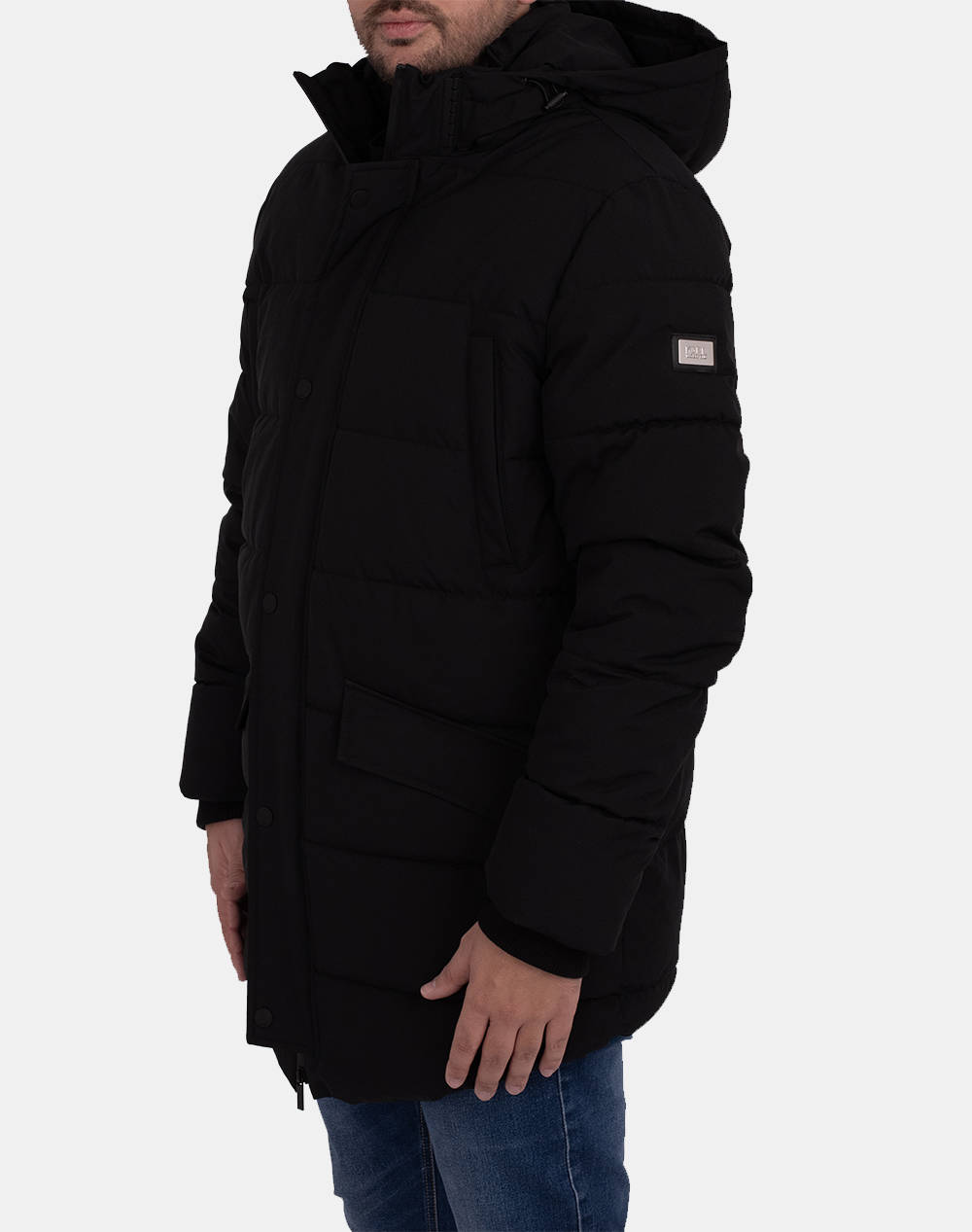 Karl Lagerfeld Hooded Parka Men Clothes Outerwear Jackets Black Synthetic 505035 544586 990 Male Jackets Black