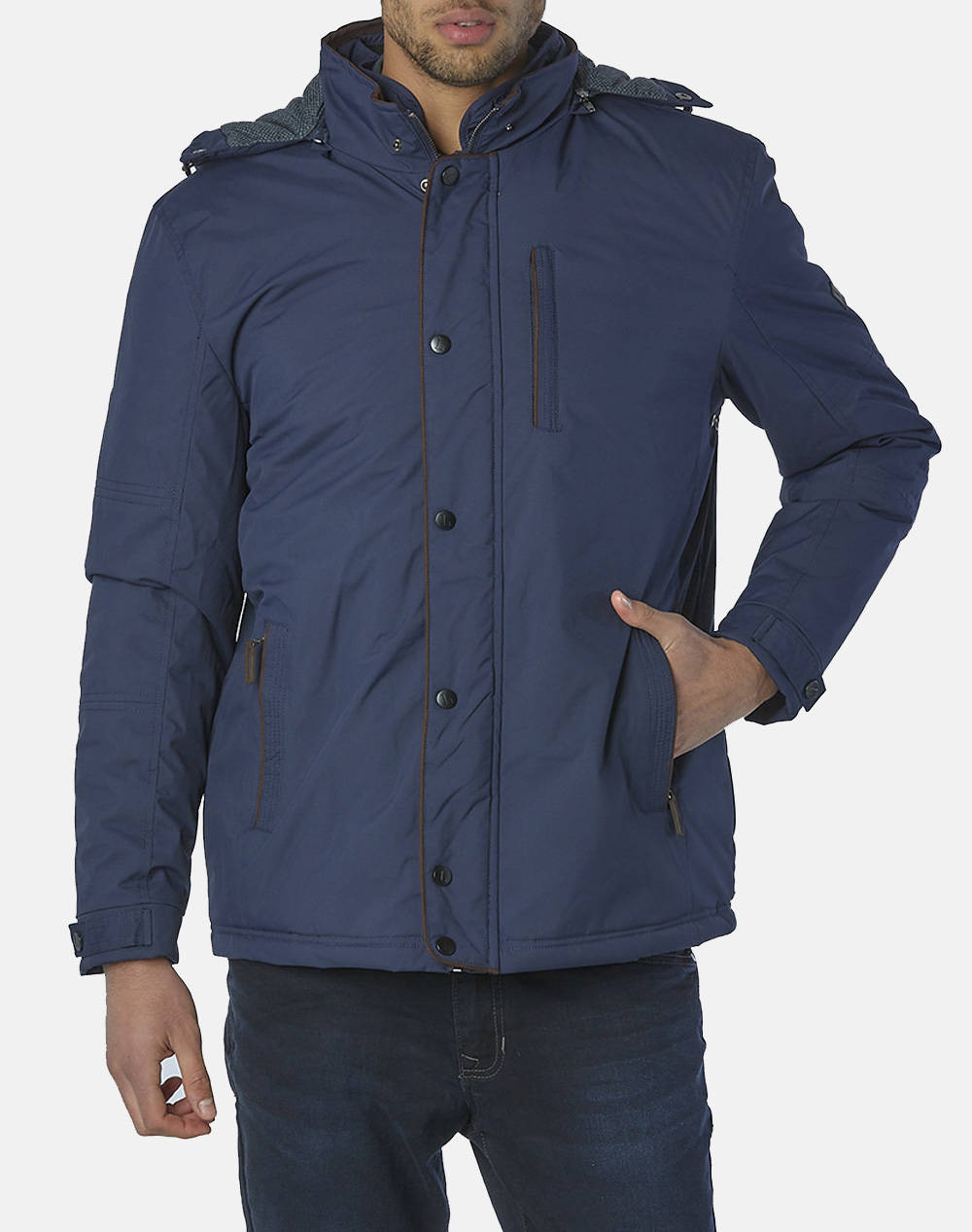 Lexton Τζακετ Ανδρας Ρουχα Πανωφορια Μπουφαν Navyblue Συνθετικο 04.34.Jack W"24 Navy - Koolfly