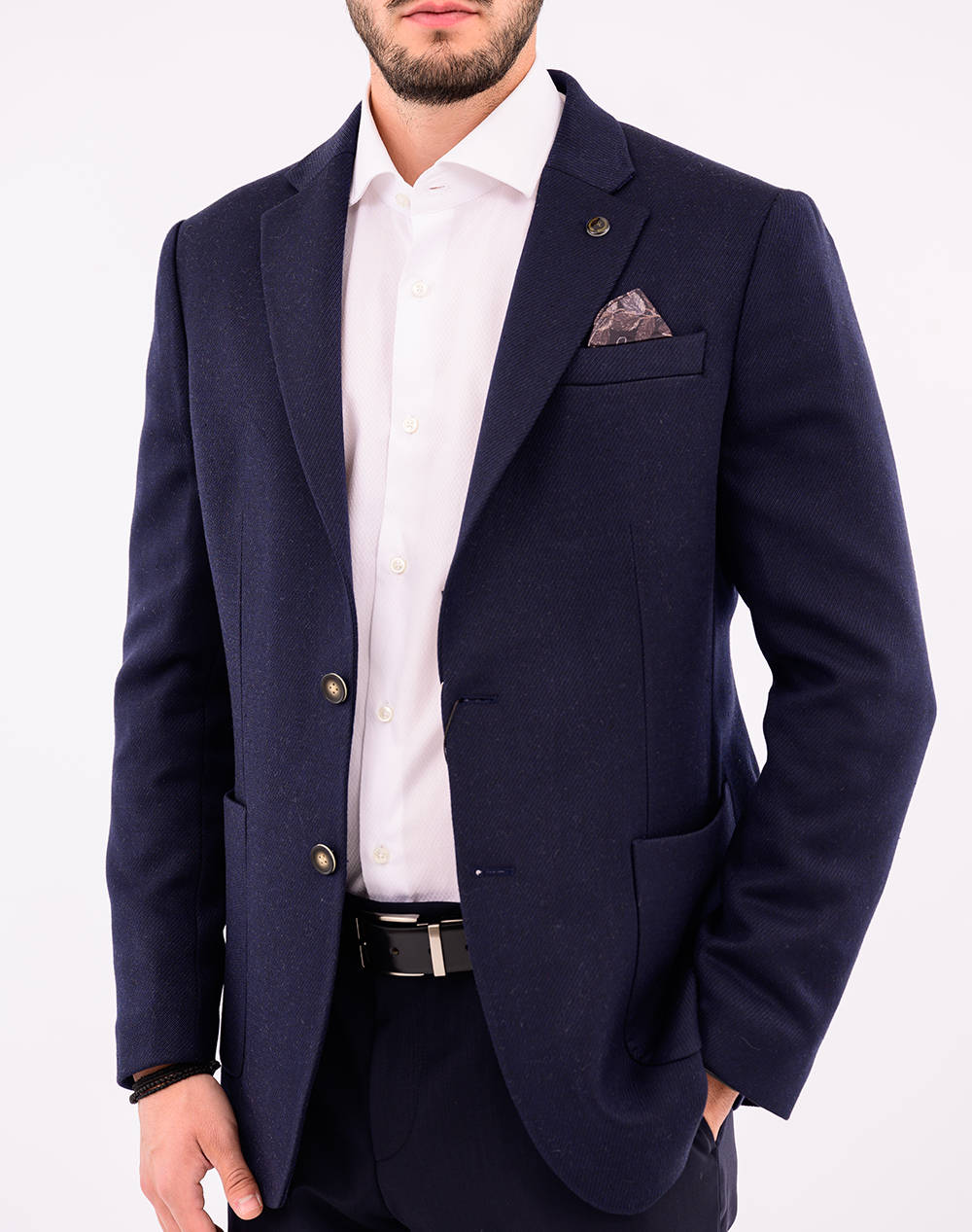 Massimo Σακακι Ανδρας Ρουχα Πανωφορια Σακακια Navyblue Βισκοζμε Ελαστανσυνθετικο 00832 Navy