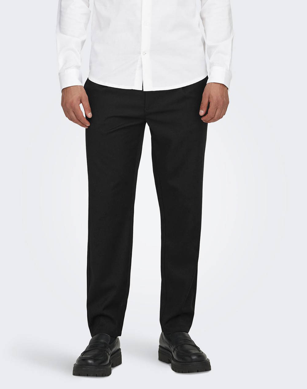 Only&Sons Onslou Eno Life Tap 0036 Pant Men Clothes Trousers Tailored Trousers Black Viscose,Elastic,Synthetic,Fabric 22030351 Black Male Tailored