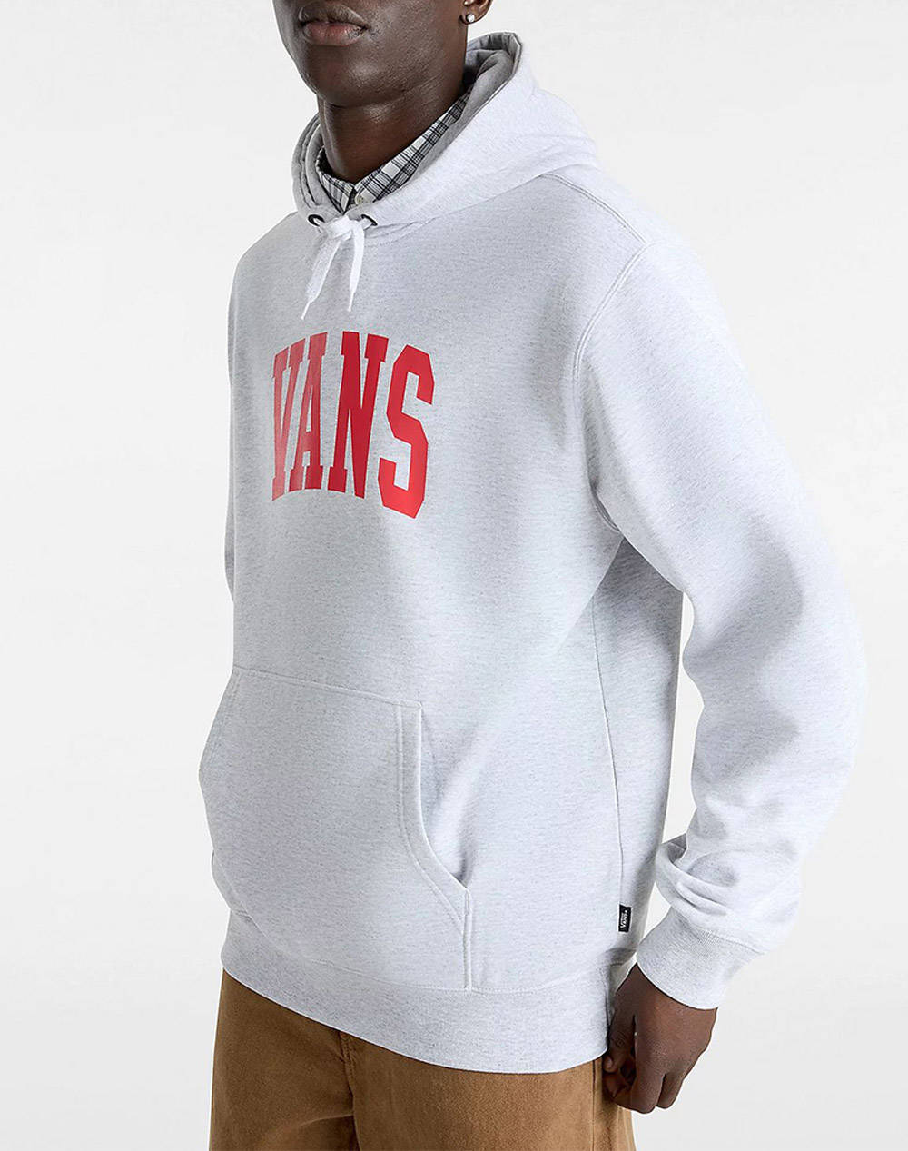 Vans Vans Arched Pullover Men Clothes T Shirts & Sweatshirts Sweatshirts Lightgray Cotton,Synthetic Vn000Hnw1Qi1 Vn1Qi Male Sweatshirts