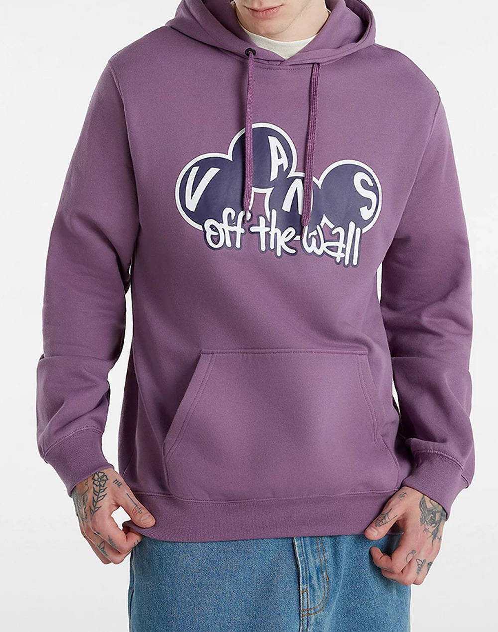 Vans Scuttle Po Men Clothes T Shirts & Sweatshirts Sweatshirts Purple Cotton Vn000Hpacif1 Vncif Male Sweatshirts