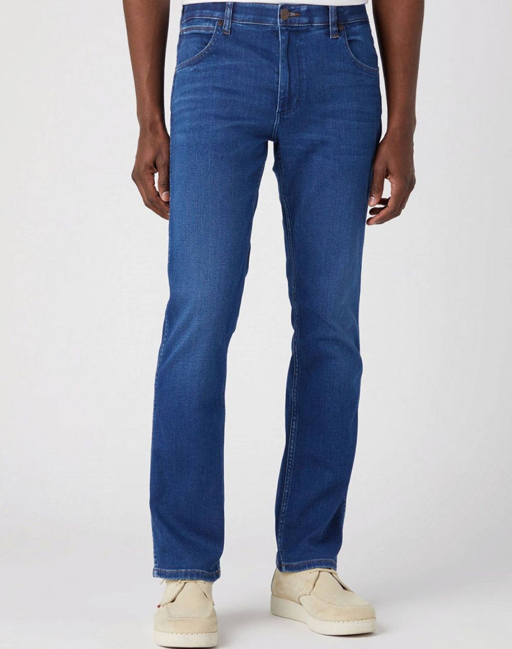 Wrangler Greensboro Men Clothes Trousers Jeans Denimblue Cotton,Elastic,Synthetic 112341419 Olympia Male Jeans Blue