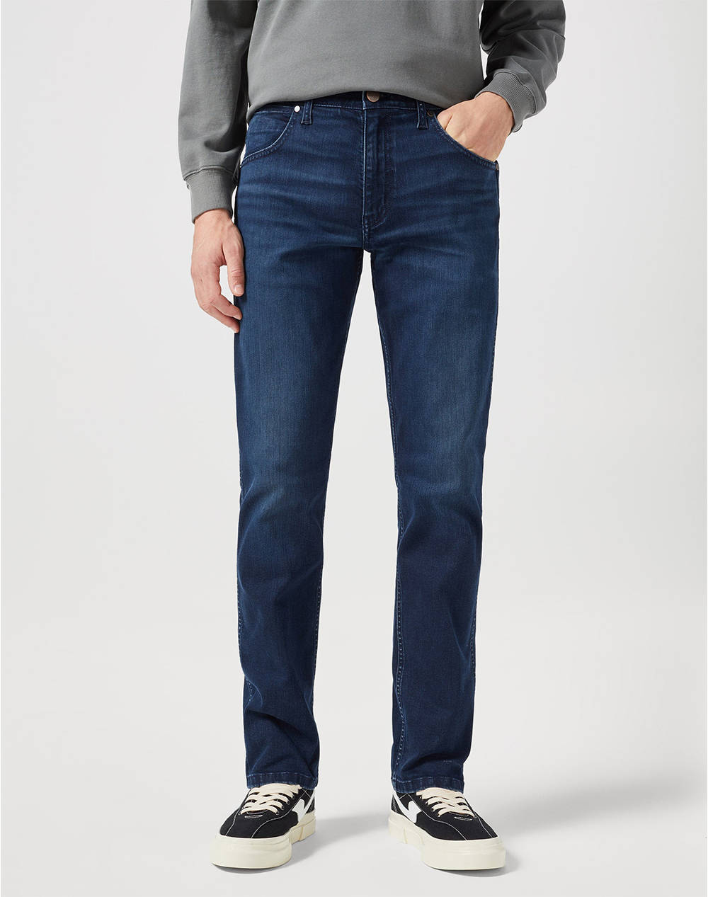 Wrangler Greensboro Men Clothes Trousers Jeans Denimblue Cotton,Elastic,Synthetic 112350742 Wild Horse Male Jeans Blue