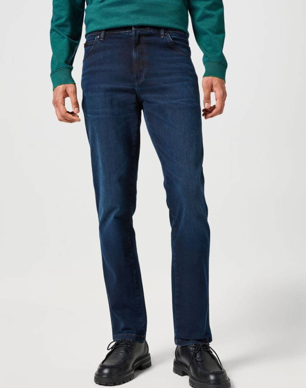 Wrangler Texas Slim Men Clothes Trousers Jeans Denimdarkblue Cotton,Elastic,Synthetic 112358219 Midnight Rodeo Male Jeans Blue