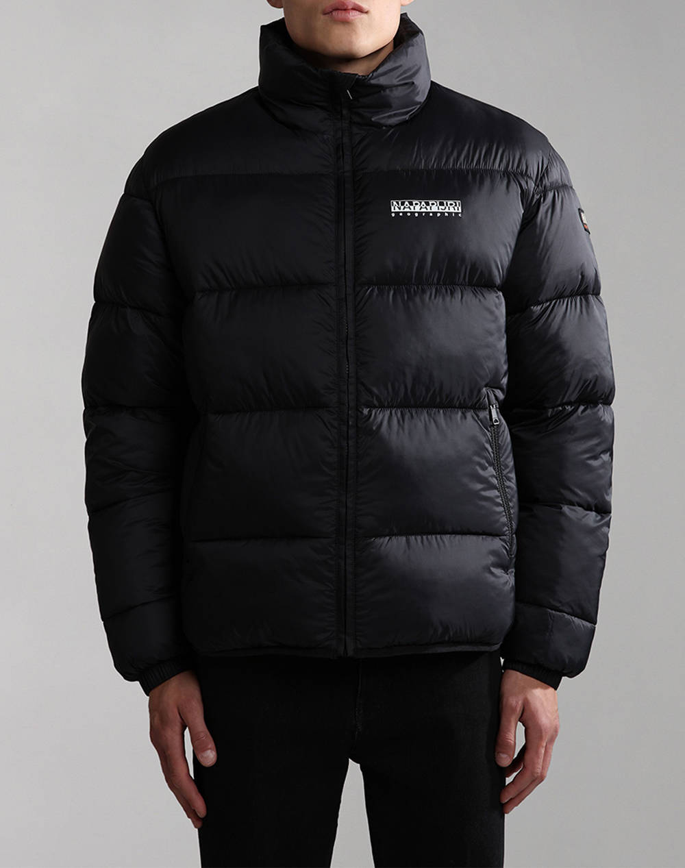 Napapijri A Finland 3 Men Clothes Outerwear Jackets Black Synthetic Np0A4Gjf Np041 Male Jackets Black