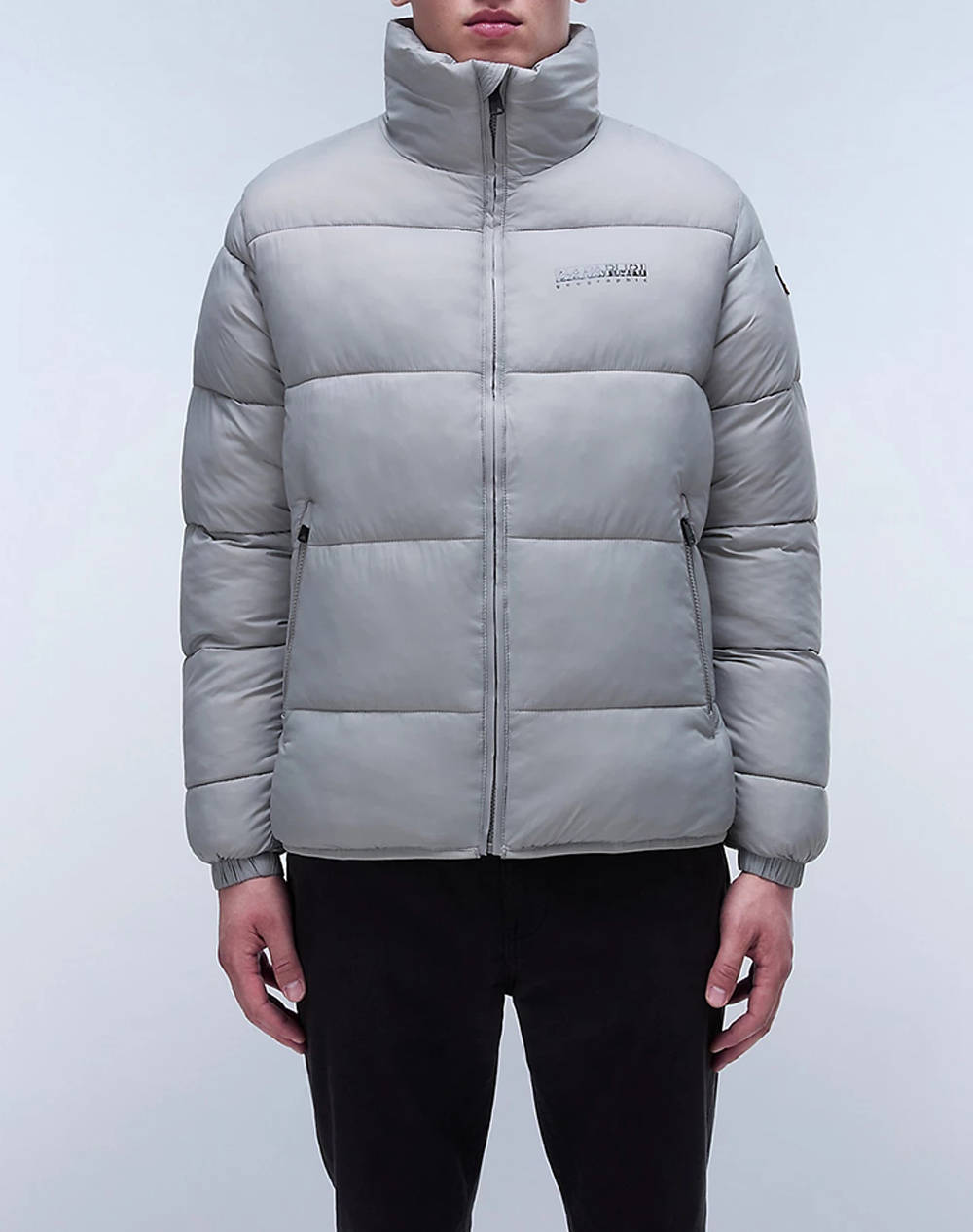 Napapijri A Finland 3 Men Clothes Outerwear Jackets Lightgray Synthetic Np0A4Gjf Nph61 Male Jackets