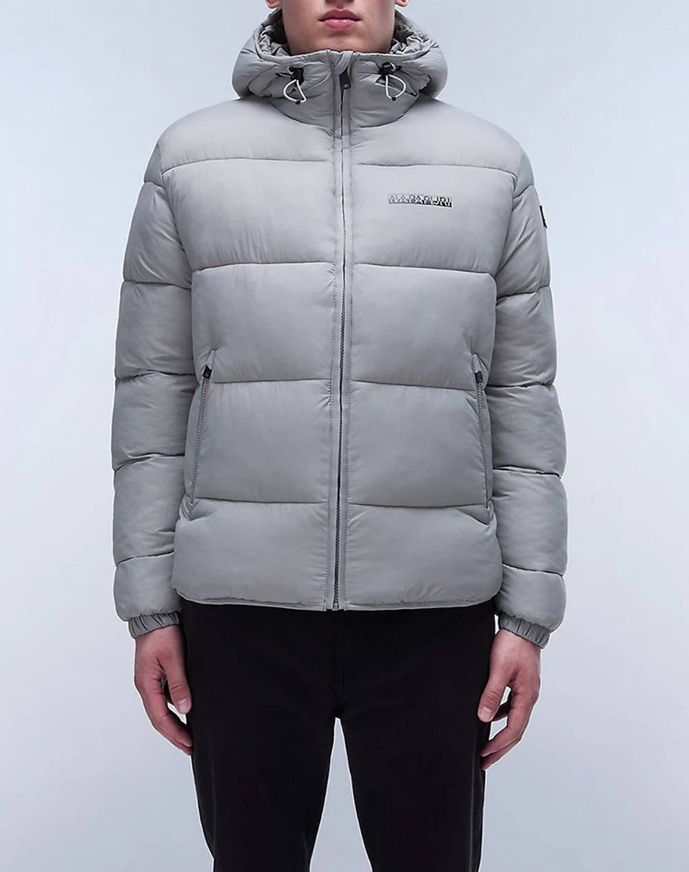 Napapijri A Suomi H 1 Men Clothes Outerwear Jackets Lightgray Synthetic Np0A4Gje Nph61 Male Jackets