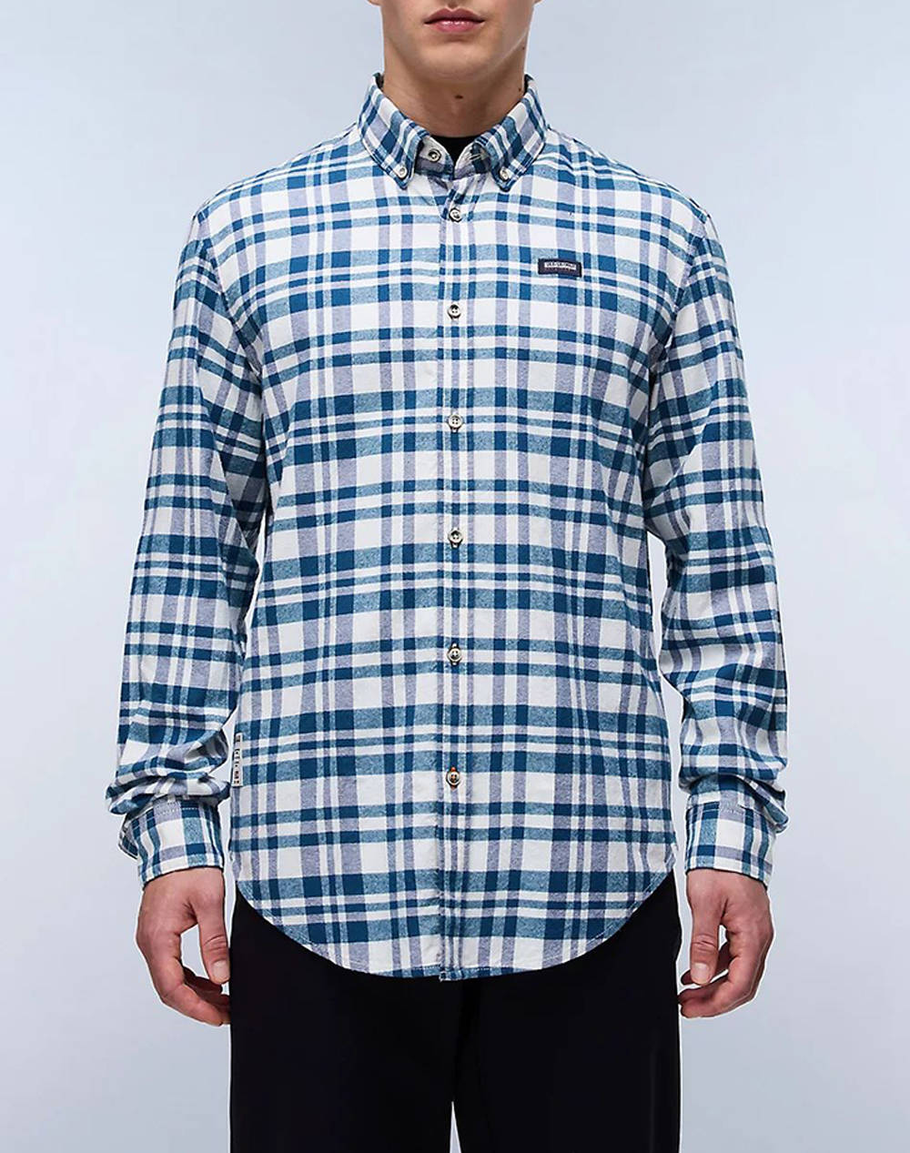Page G Trekking 2 Check Men Clothes Shirts Blue Cotton Np0A4I2N Npcba Male Shirts Blue