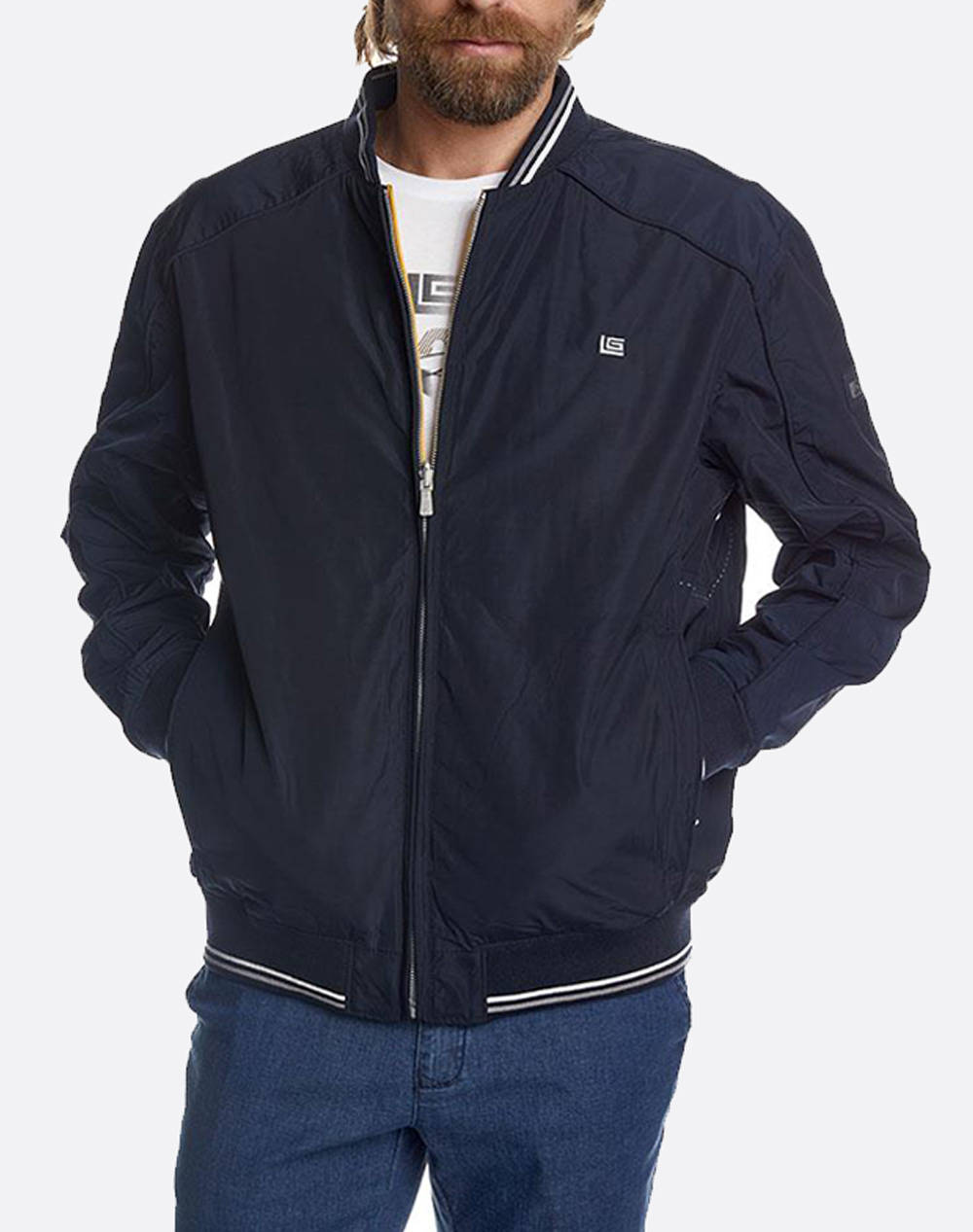 Guy Laroche 2014420 Double Face Jacket Men Clothes Outerwear Jackets Blue Synthetic Gl2014420Df 1 Male Jackets Blue