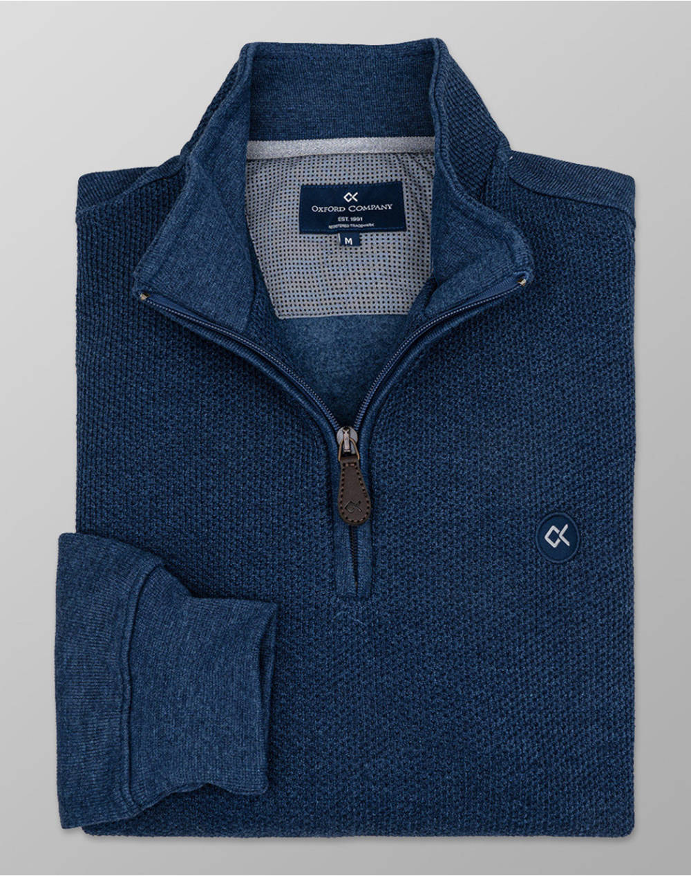Oxford Company Loupeto Zip Top Men Clothes T Shirts & Sweatshirts Sweatshirts Indigo Cotton,Synthetic F211 Hw60.02 02 Male Sweatshirts