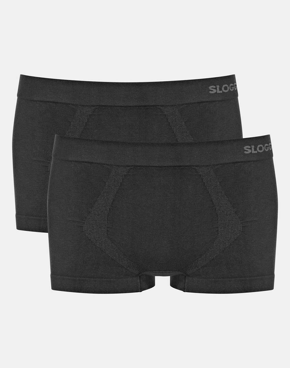 Sloggi Sloggi Men Go Smooth Hipster 2P Men Underwear Briefs Boxer Briefs Black Cotton,Elastic,Synthetic 10219624 0004 Male Boxer Briefs Black