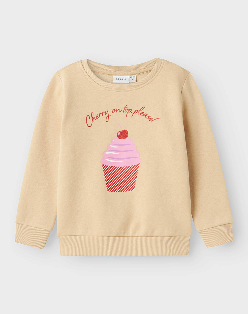 Name It Nmfomiana Ls Bru Sweat Pb Kids Girl Clothes Baby Cream Cotton,Synthetic 13231112 Irish Cream Female Baby
