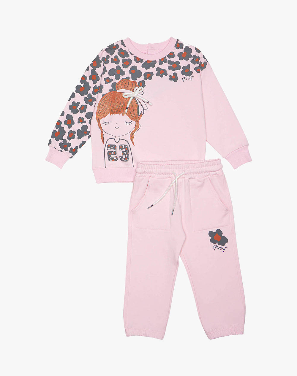 Sprint Set Baby Girl Kids Girl Sportswear Sets Lightpink Cotton,Elastic,Synthetic 242 2020 S803 Female Sets